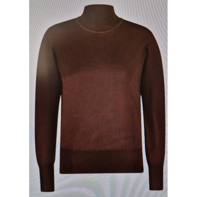 Red Button Turtleneck Mocca